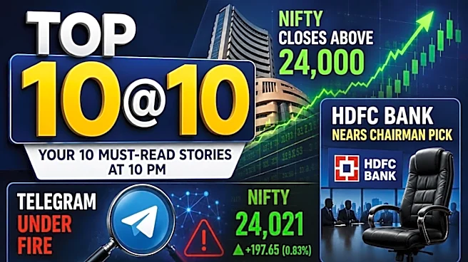 Top 10@10 | Nifty reclaims 24,000, HDFC Bank nears chair pick, Telegram under fire and more