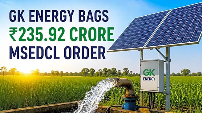 GK Energy shares rise 4% on securing ₹236 crore MSEDCL solar pump order