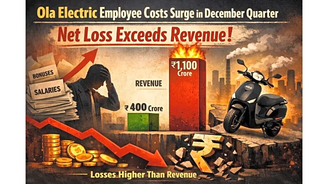Ola Electric employee costs surge in December quarter; net loss exceeds revenue