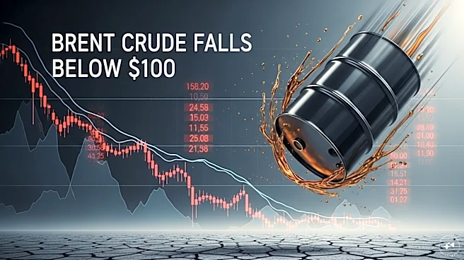 Crude oil prices fall over 5% on US-Iran negotiations; Brent below $100