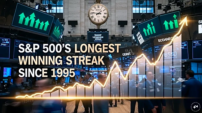 S&P 500 posts longest winning streak since 1995 as tech drives another record close