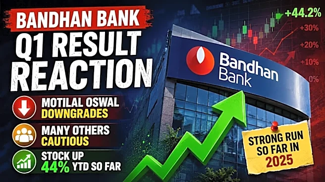 Bandhan Bank shares react to RoA guidance cut after Q1, Motilal Oswal downgrade