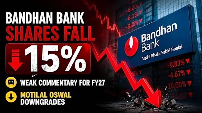 Bandhan Bank shares fall 15% on RoA guidance cut after Q1, Motilal Oswal downgrade