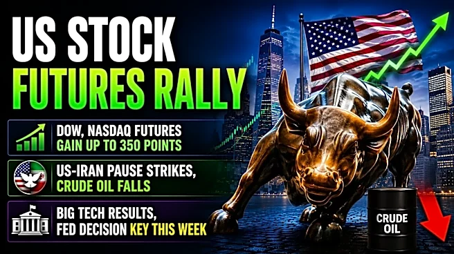Dow, Nasdaq futures rally up to 350 points after US-Iran pause strikes, oil prices fall