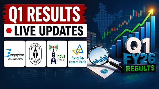 Q1 Results LIVE Updates: CreditAccess Grameen shares rise nearly 5%; BEL, Coal India report today