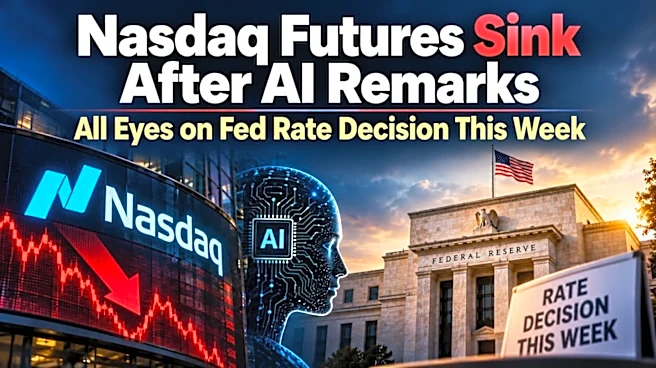 Nasdaq futures slide nearly 400 points after recent AI developments; Oil prices rise