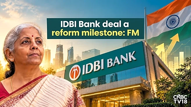 FM Sitharaman calls IDBI Bank deal a milestone in India’s reform journey