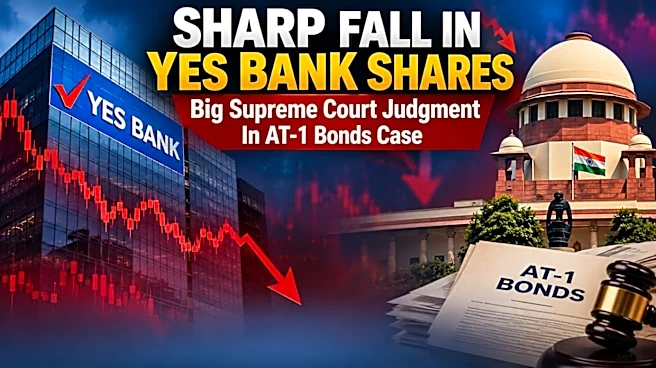 Yes Bank share price sees sharp fall of 15% after Supreme Court ruling on ₹8,400 crore AT-1 bond write-off