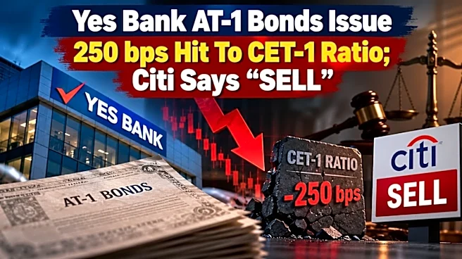 Yes bank shares fall 3% after flagging CET-1 hit on AT-1 bond issue; Citi says 'Sell'