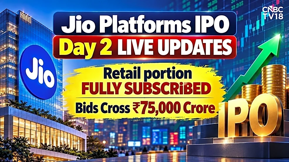 Jio Platforms IPO Day 2 LIVE Updates: Retail portion fully subscribed; Demand tops ₹3.6 lakh crore