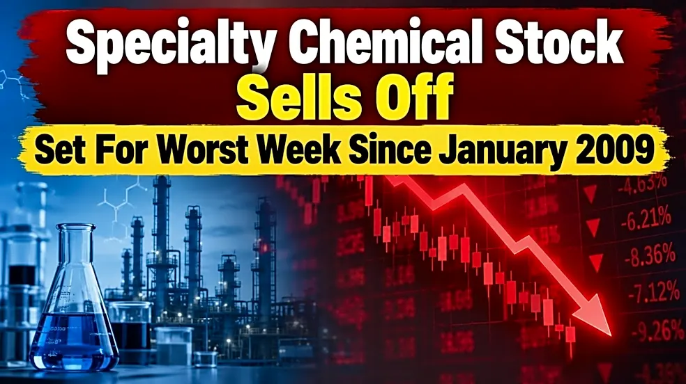 Stock Crash: This specialty chemical stock has seen its worst weekly fall in nearly two decades