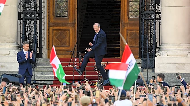Watch | Hungary’s incoming health minister celebrates regime change with dance outside Parliament