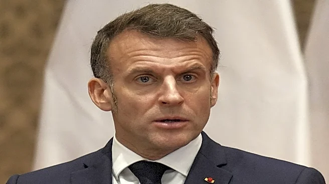 Macron says French Navy, backed by the UK, intercepted a sanctioned tanker from Russia