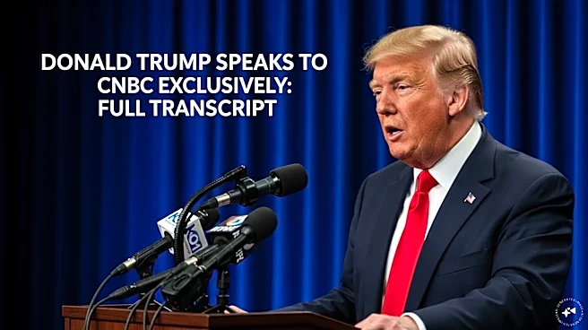 Exclusive: Full transcript of US President Donald Trump's interview to CNBC