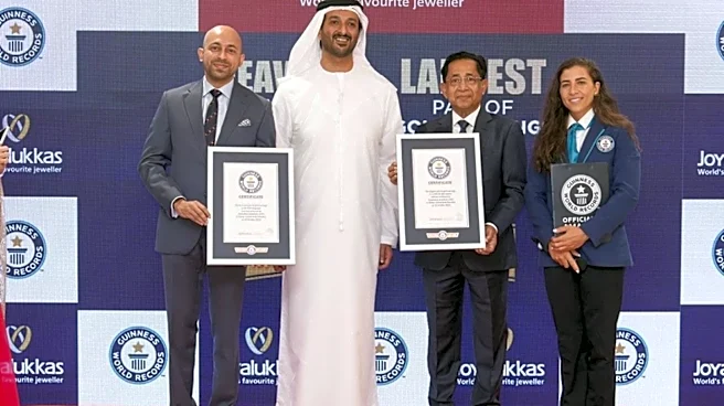 Dubai’s giant gold jhumkas set two Guinness World Records after 5,840 hours of work