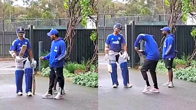 [WATCH] AUS vs IND 2025: Rohit Sharma mentors Yashasvi Jaiswal ahead of second ODI in Adelaide