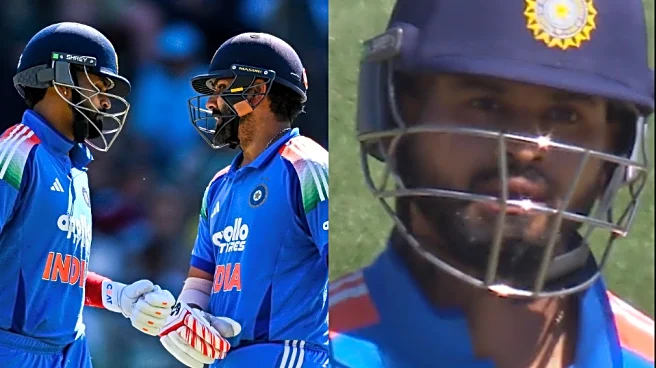 [WATCH] 'Arre tereko call dena padega' - Rohit Sharma, Shreyas Iyer's stump pic conversation goes viral
