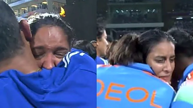 [Watch] Women's World Cup 2025: Harmanpreet Kaur, Jemimah Rodrigues break down after India's historic semi-final win