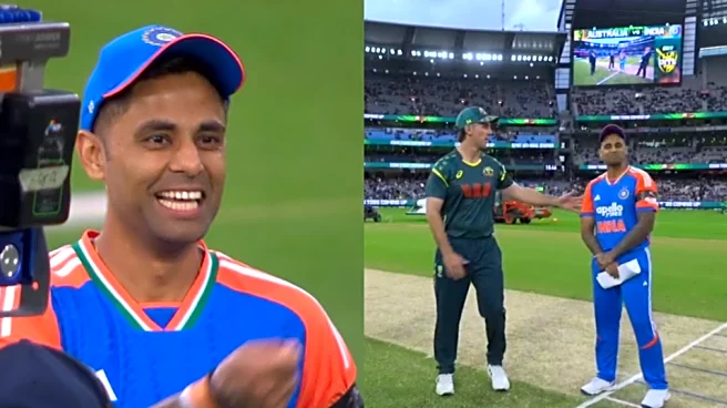 AUS vs IND 2025: Suryakumar Yadav asks to do 'pooja' after losing toss for fifth-consecutive time