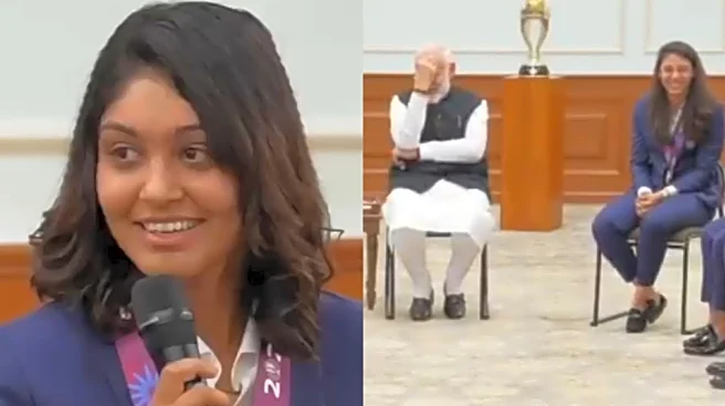 [WATCH] Harleen Deol asks Prime Minister Narendra Modi about his skin routine, he replies