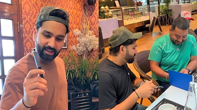 [WATCH] Rohit Sharma pulls off hilarious shock-pen prank on teammates, video goes viral
