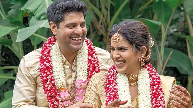 Ex-CSK cricketer ties knot with actor Samyuktha in traditional wedding in Chennai