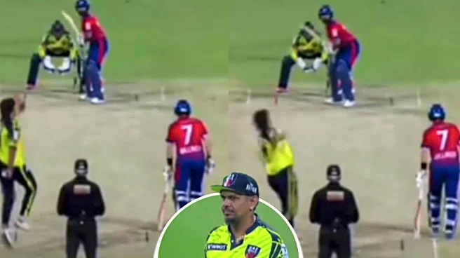 [WATCH] Abu Dhabi T10: Tim David hilariously mimics Sunil Narine's bowling action, leaves Phil Salt and Kieron Pollard in splits