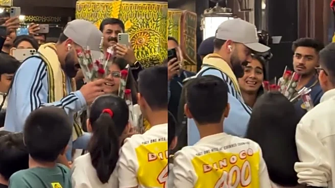 IND vs SA 2025: Virat Kohli receives heartfelt rose welcome from kids ahead of Raipur ODI