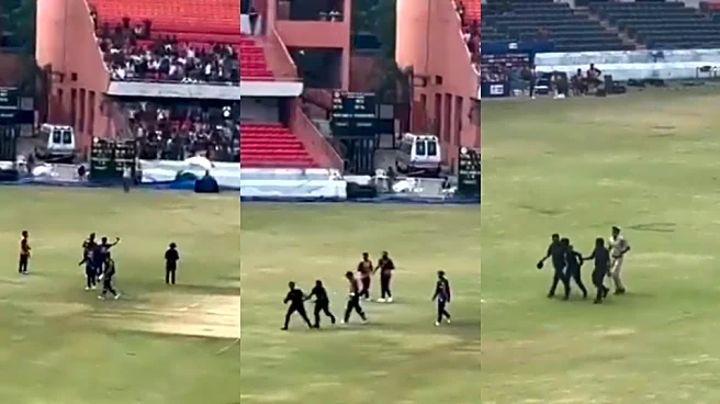[WATCH] SMAT 2025: Pitch invader snaps selfie with Hardik Pandya during match, video goes viral