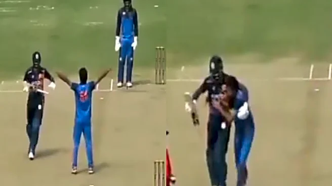[WATCH] SMAT 2025: Pandya’s celebration with Bishnoi after his own wicket wins fans over