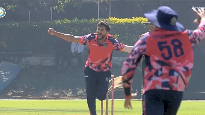 [WATCH] SMAT 2025: Nitish Kumar Reddy rattles Madhya Pradesh's top-order with hattrick