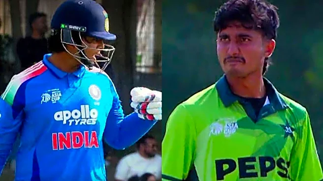 [WATCH] U19 Asia Cup 2025: Vaibhav Suryavanshi angrily points at shoe after dismissal, video goes viral