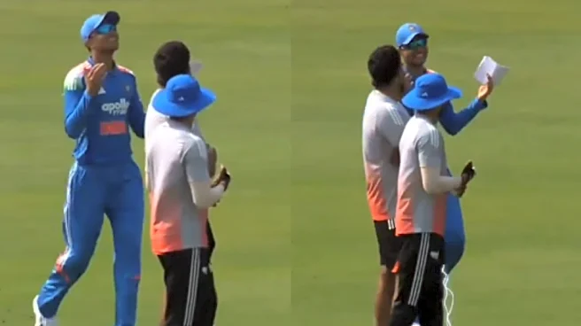 [WATCH] Shubman Gill prays to god before toss ahead of 1st IND vs NZ ODI