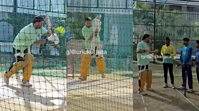 [WATCH] MS Dhoni spotted in nets to prepare for IPL 2026 with CSK