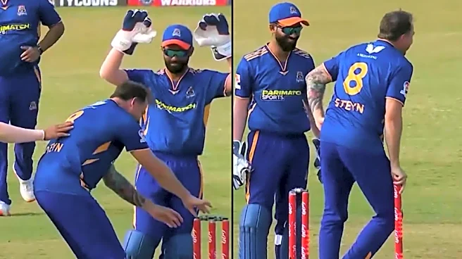 WLP T20 League 2026: Dale Steyn’s limping stump celebration brings laughter among Maharashtra teammates