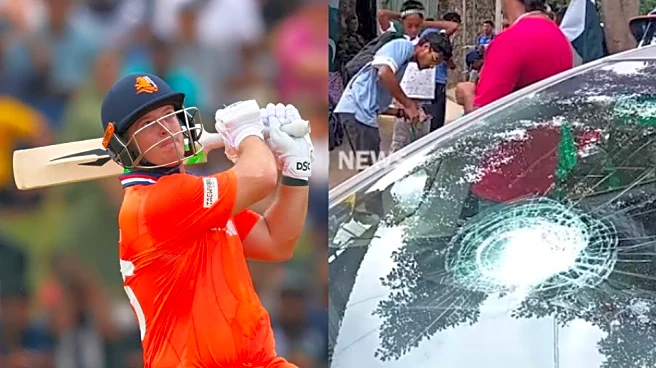 T20 World Cup 2026: Michael Levitt smashes car windscreen with monster six off Shaheen Afridi in opener