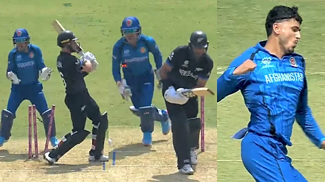 Video of the Day: T20 World Cup 2026 - Mujeeb Ur Rahman’s double strike swings momentum in AFG vs NZ clash