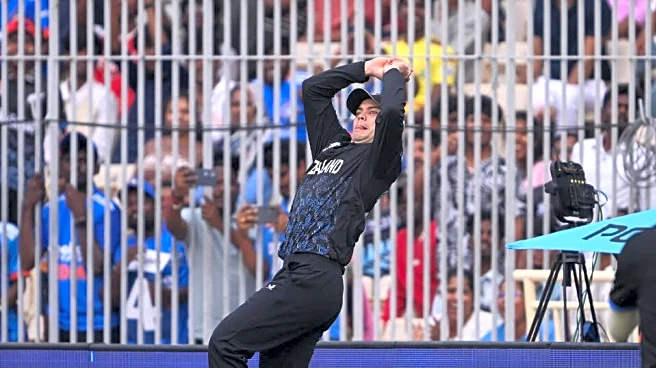 Video of the Day: T20 World Cup 2026 - Mark Chapman's unbelievable boundary effort ends Sharfu's stay