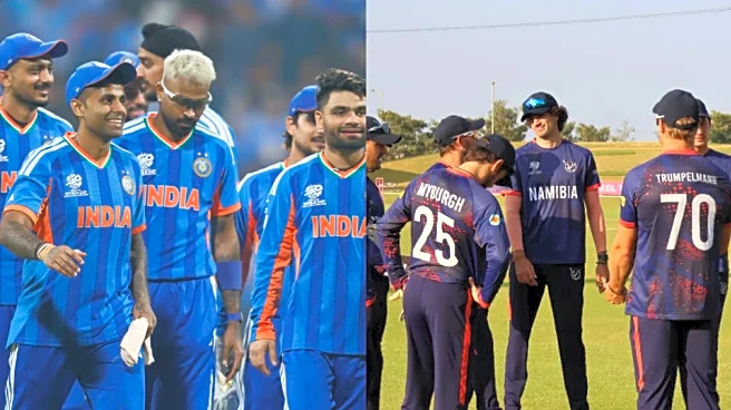 Will India qualify for the Super Eights after a win against Namibia?