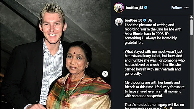 'She carried herself with such warmth and generosity' - Brett Lee pens heartfelt note for Late Asha Bhosle
