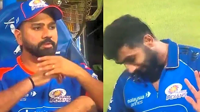 [WATCH] Rohit Sharma left frustrated after Hardik Pandya-Jasprit Bumrah confrontation during MI vs PBKS match