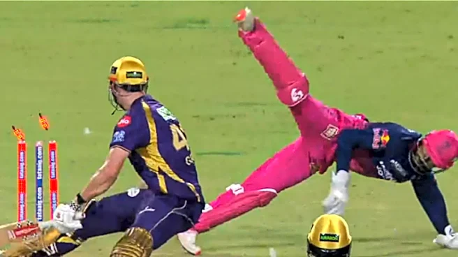 Video of the Day: IPL 2026 - Dhruv Jurel pulls off stunning stumping to dismiss Cameron Green