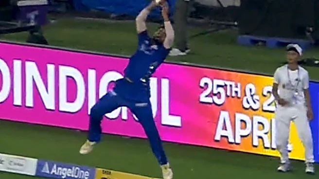 IPL 2026: Video of the Day: Naman Dhir's unbelievable catch at cow corner tightens MI's grip over GT
