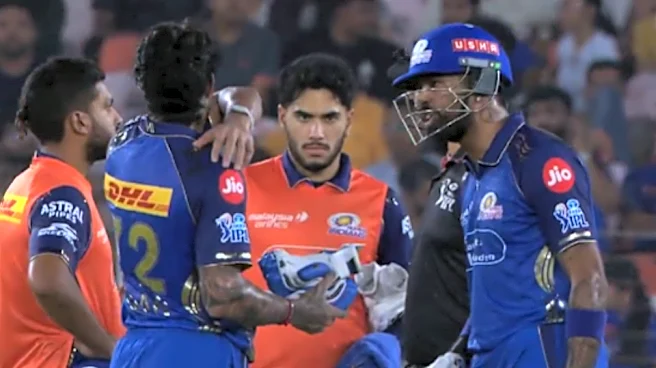 IPL 2026: Hardik Pandya’s animated chat with Tilak Varma sparks aggressive turnover