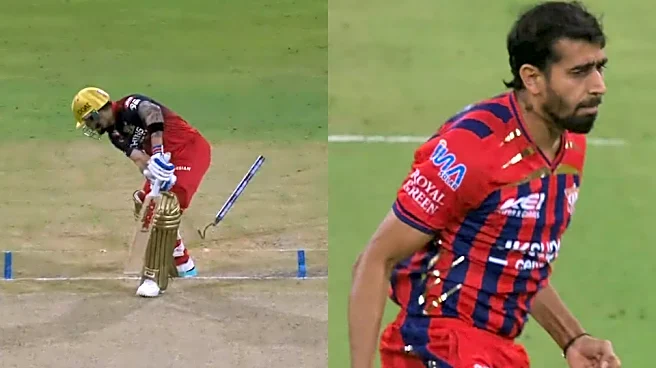 [WATCH] IPL 2026: Prince Yadav's stunning nip-backer castles Virat Kohli