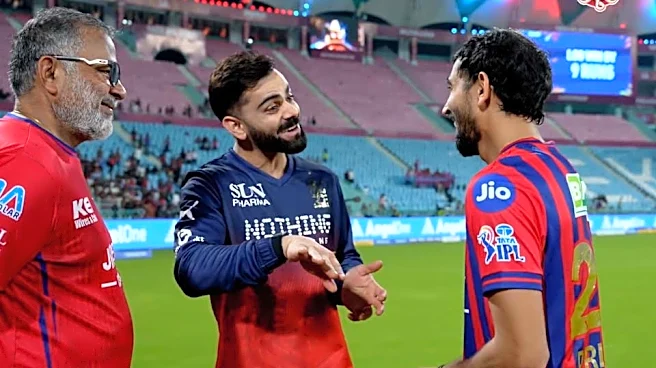 Virat Kohli meets Prince Yadav with Bharat Arun shortly after youngster dismisses him for a duck in LSG vs RCB
