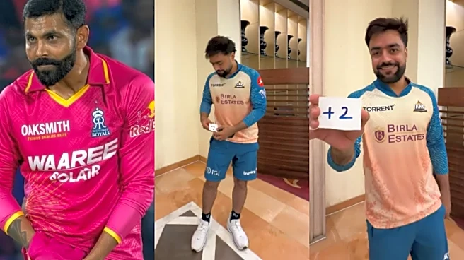 [WATCH] IPL 2026: Rashid Khan takes cheeky dig at Ravindra Jadeja with 'pocket' celebration as GT beat RR