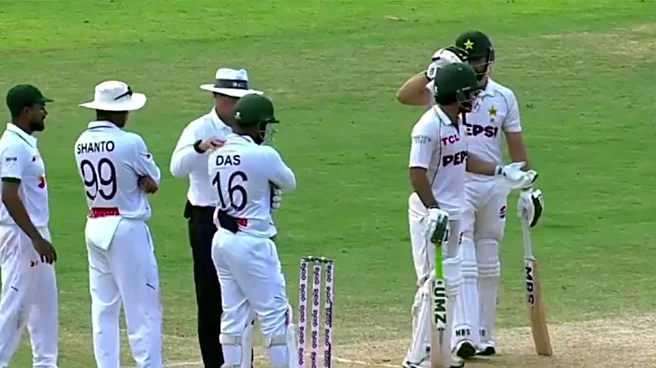 [WATCH] BAN vs PAK 2026: Litton Das and Mohammad Rizwan involved in a fiery on-field spat in Sylhet