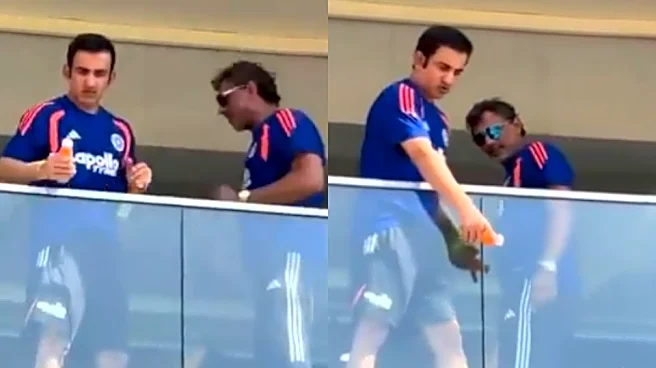 [Watch] IND vs AFG 2026: Gautam Gambhir wins hearts by distributing juice to fans amid scorching heat in Mullanpur