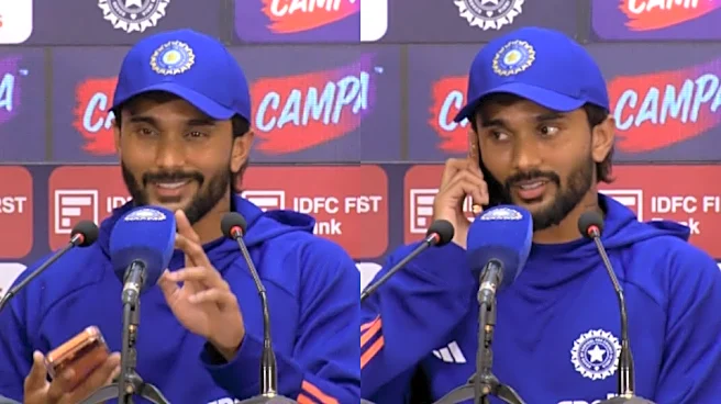 [WATCH] IND vs AFG 2026: Nitish Kumar Reddy halts press conference to answer mother's phone call